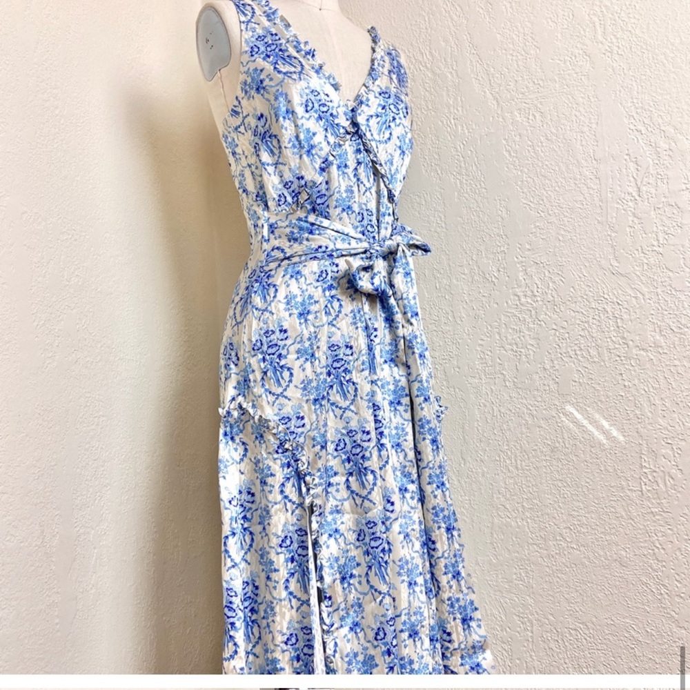 Loveshackfancy kendall satin printed midi dress - Picture 7 of 8